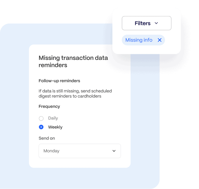 Missing transaction data reminders in PEX