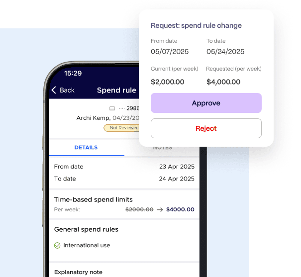 Request changes to spend rules and spend smarter