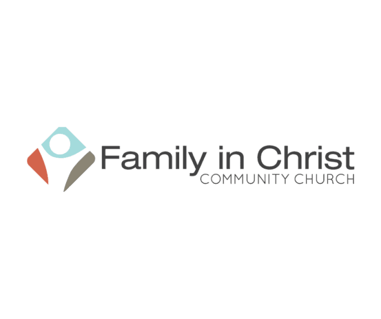 Untitled design Logo of Family in Christ Community Church with abstract design elements.