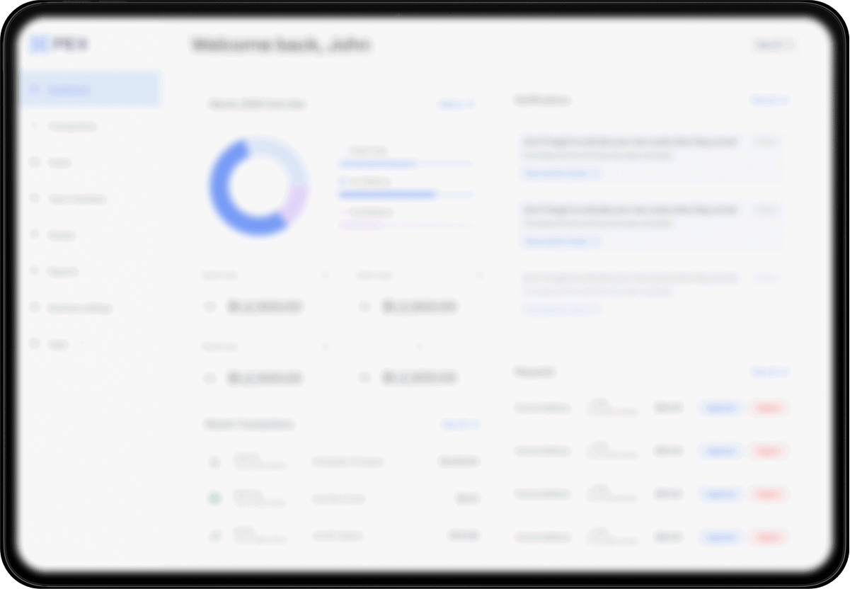 blurry-demo-wo-button A blurred screenshot of a financial dashboard displaying charts, account balances, recent transactions, notifications, and navigation menu on the left side.