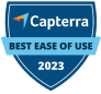 capterra-ease-of-use-2023 A Capterra badge labeled "Best Ease of Use 2023.