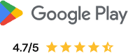 google-play-47_5 Google Play logo with a 4.7 out of 5-star rating displayed below.